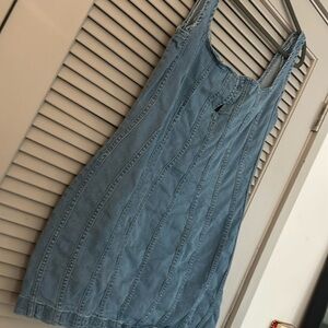 Corset detail denim bodycon dress